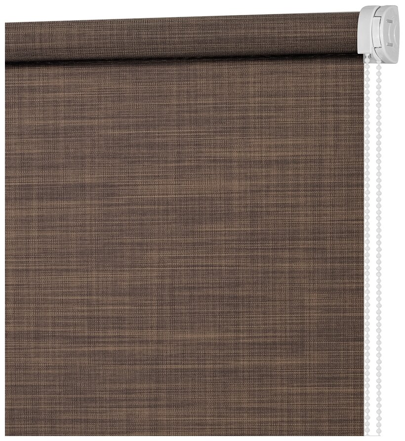 Рулонная штора DECOFEST "Шантунг" коричневый 160х175 - фотография № 11