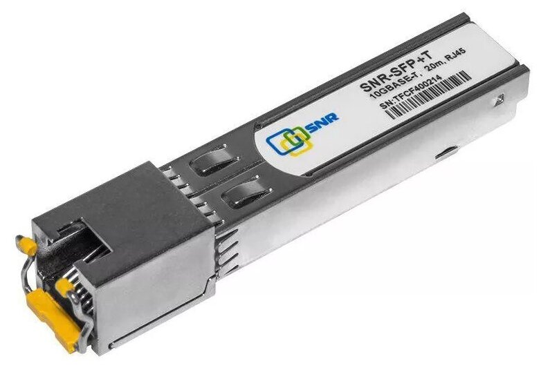 Модуль SNR SFP+ 10G с интерфейсом RJ45, до 20м (SNR-SFP+T)