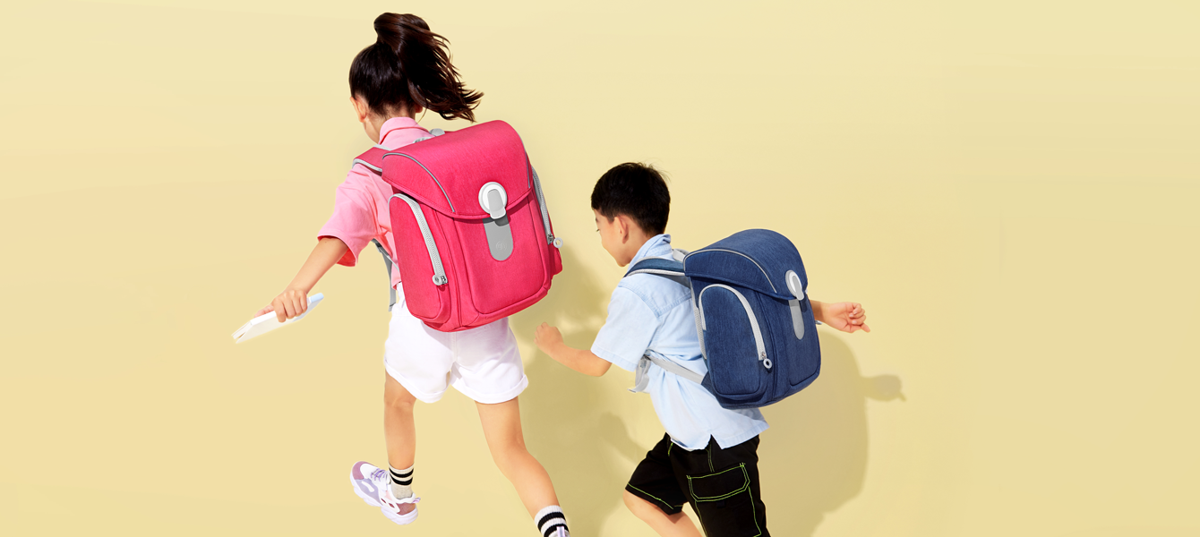 Рюкзак (школьная сумка) NINETYGO smart school bag персиковый - фото №11