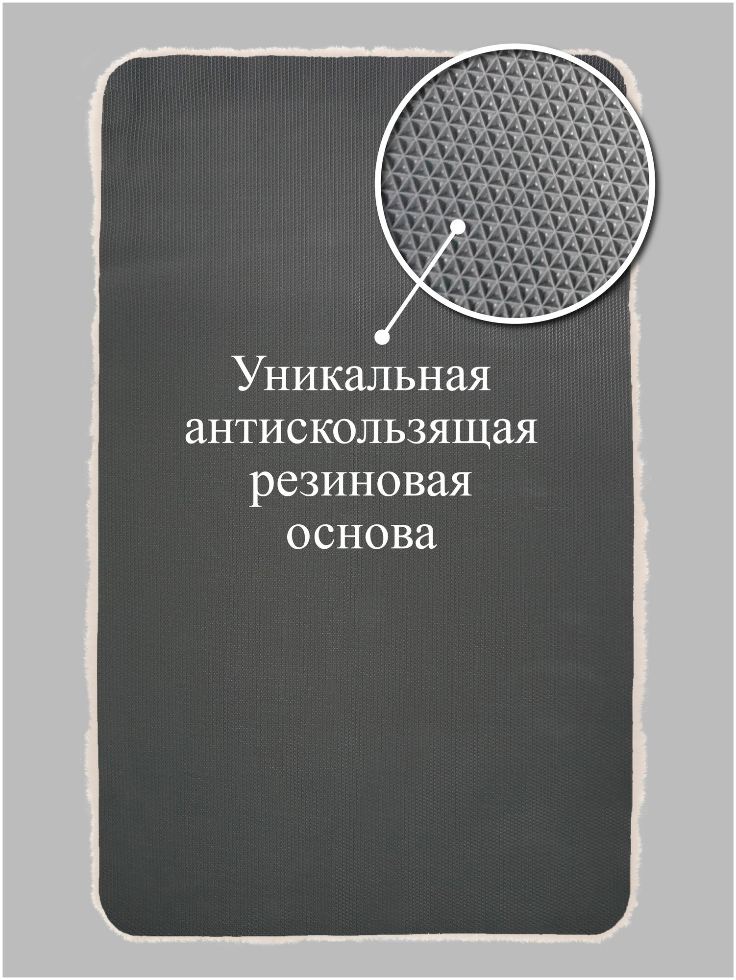 Ковер меховой прикроватный на пол в гостиную. "Искусственный кролик" шахинтекс 100х150 белый кролик - фотография № 3