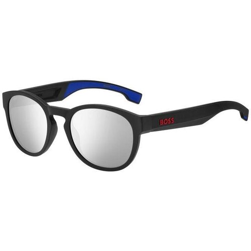 Солнцезащитные очки BOSS, круглые, оправа: пластик, для мужчин, голубой