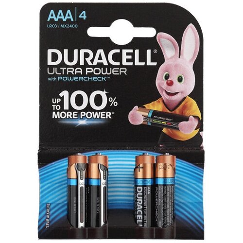 Батарея Duracell Ultra Power LR03-4BL MX2400 AAA (4шт)