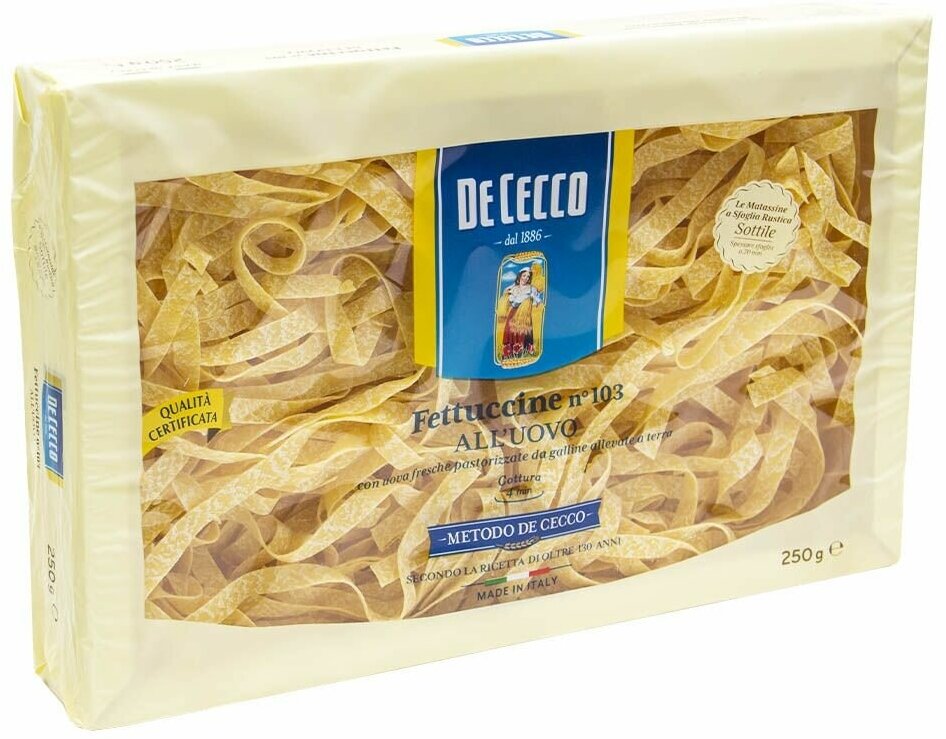 Макароны De Cecco Fettuccine alluovo n.103 250г - фото №9