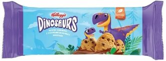 Печенье Kellogg's Dinosaurs сдобное ванильное с кусочками молочного шоколада, 180 г