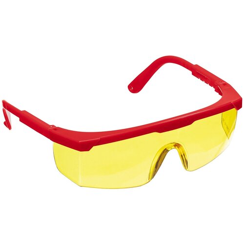 ЗУБР спектр 5, открытого типа, жёлтые, монолинза с дополнительной боковой защитой, защитные очки (110329)
