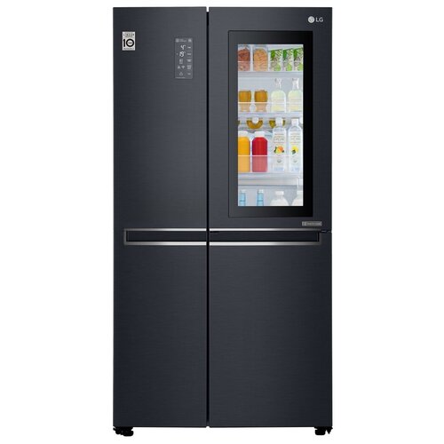 Холодильник LG GC-Q247CBDC, черный холодильник side by side lg gc x 22 ftall