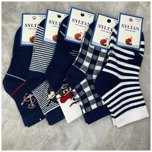 фото Носки детские для мальчика на 4-6 лет (5 пар), syltan