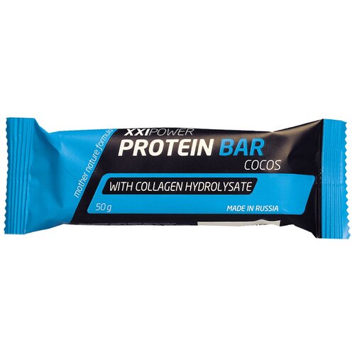 Протеиновый батончик XXI Power Protein Bar с коллагеном, 50 г, 12 мл, кокос