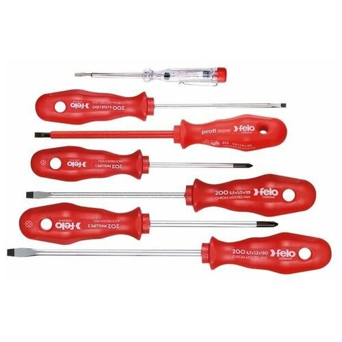 фото Набор отверток felo sl/ph, отвертка sl vde, отвертка тестер сети, 7 шт 20097197