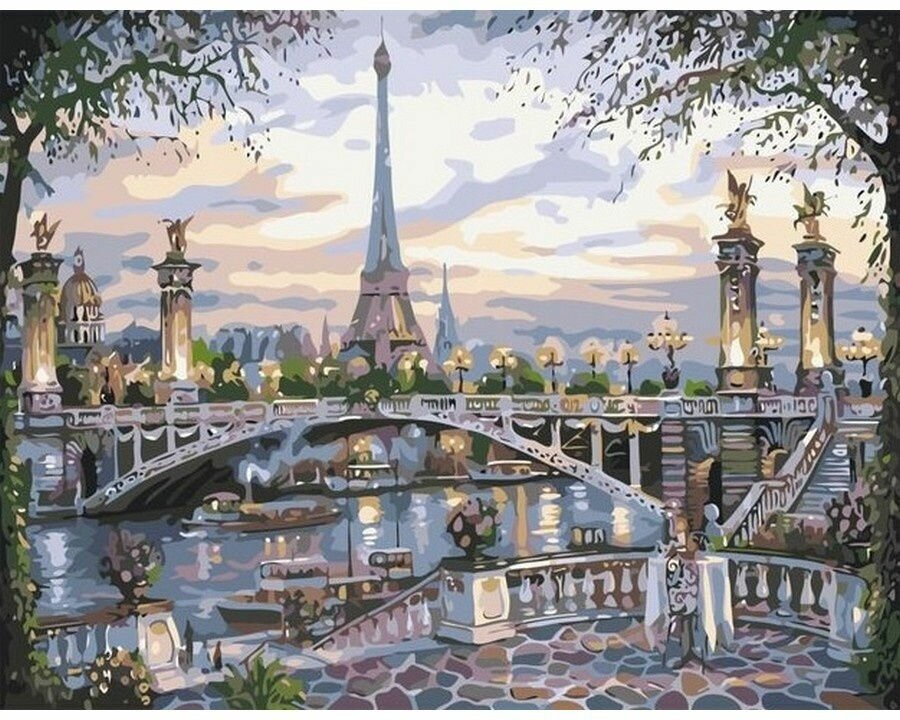Картина по номерам Набережная Парижа 40х50 см АртТойс