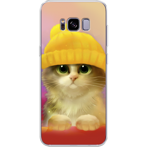 Силиконовый чехол на Samsung Galaxy S8 + / Самсунг Галакси С8 Плюс Котенок в желтой шапке пластиковый чехол котенок в желтой шапке на samsung galaxy s8 самсунг галакси с8 плюс
