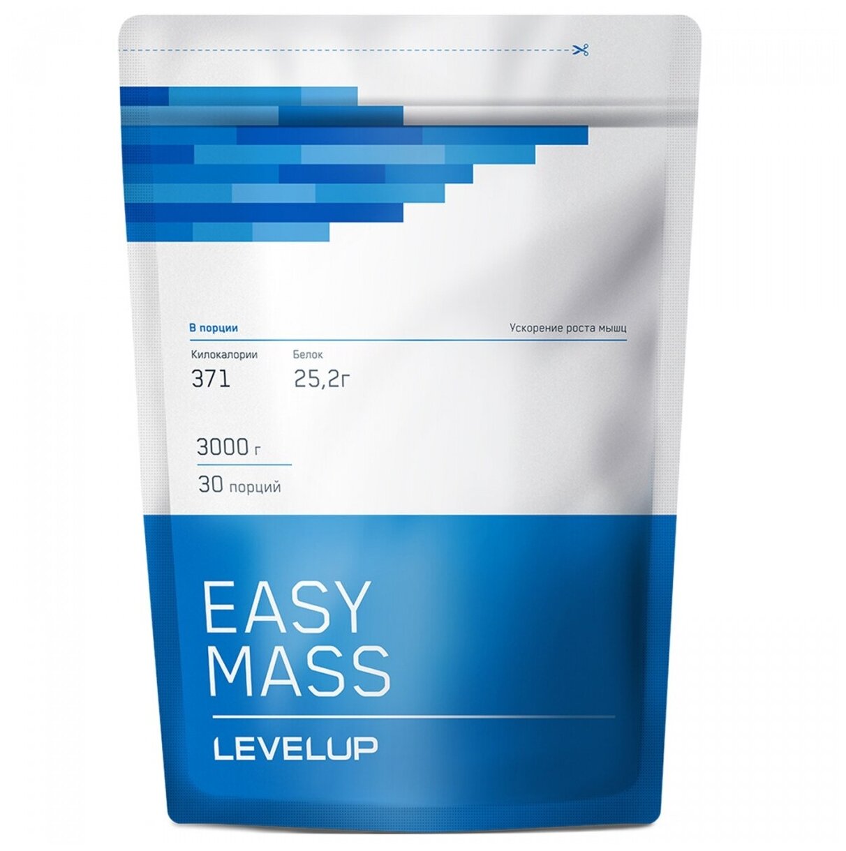 LevelUp Easy Mass, 3000 g (клубника)