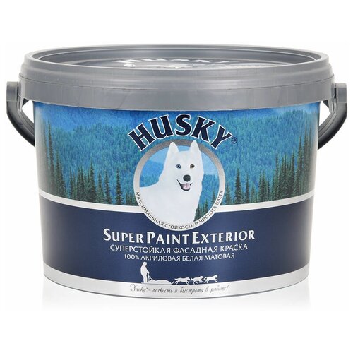 Краска акриловая HUSKY Super Paint Exterior фасадная матовая белый 2.5 л краска фасадная husky 2 5 л цвет белый