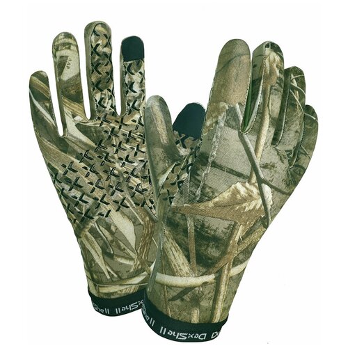 фото Водонепроницаемые перчатки dexshell stretchfit gloves, камуфляж lxl
