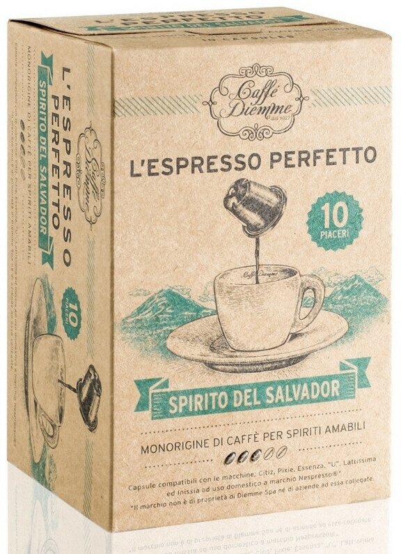 Кофе в капсулах Caffe Diemme Spirito del Salvador, 5,6гр, 10шт/уп - фотография № 1