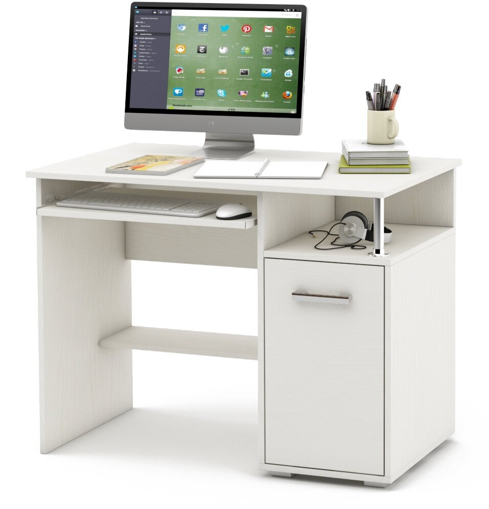 Компьютерный стол Хекс 1К Белый