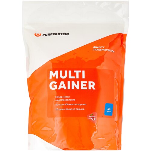 Гейнер Pure Protein Multi Gainer, 3000 г, клубника со сливками