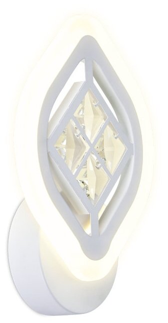 Настенный светодиодный светильник Ambrella с хрусталем FA277 белый 12W 240*170*60