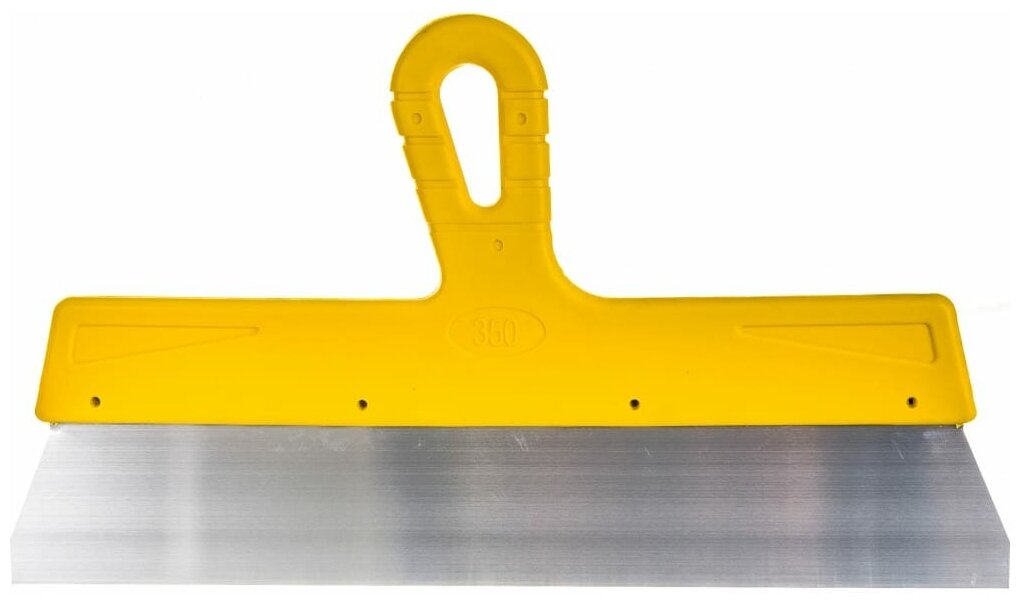 Фасадный шпатель (350 мм нержавеющая сталь желтая ручка) Biber мастер 35178 тов-176005