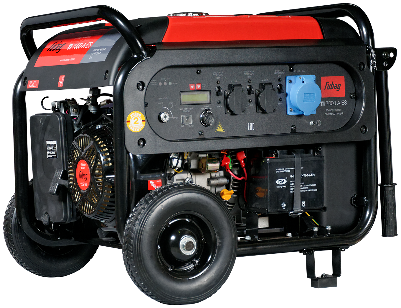 Бензиновый генератор Fubag TI 7000 A ES с электростартером и коннектором автоматики (7000 Вт)