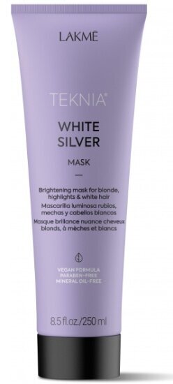 Тонирующая маска для волос Lakme Teknia White Silver Mask Нейтрализация желтого оттенка, 250 мл