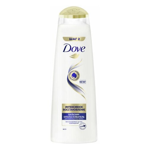 dove hair therapy бальзам ополаскиватель интенсивное восстановление для поврежденных волос 200 мл Dove Бальзам-ополаскиватель для волос Интенсивное восстановление, 350мл, 2 шт.