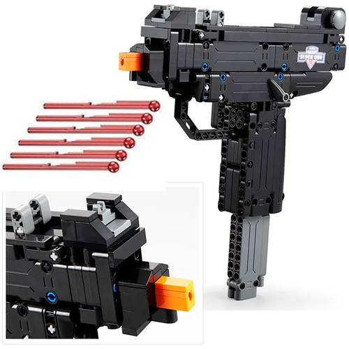 Конструктор CADA deTech пистолет-пулемет УЗИ Micro Uzi, 359 деталей : стреляет пульками : модель оружие, автомат