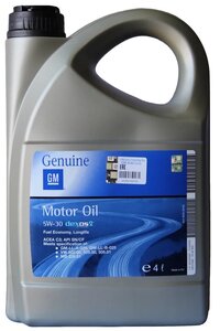 Фото Синтетическое моторное масло GENERAL MOTORS GM Dexos1 Gen2 5W30, 4 л