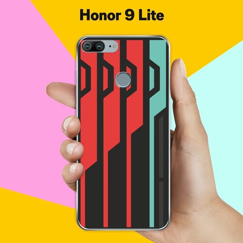 Силиконовый чехол на Honor 9 Lite Узор / для Хонор 9 Лайт силиконовый чехол темно зеленый камуфляж на honor 9 lite хонор 9 лайт с эффектом блика