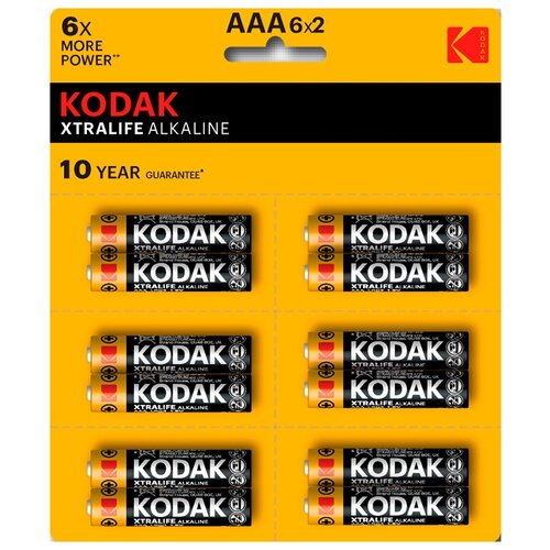 Батарейка Kodak LR03-12BL perforated 6x2BL) XTRALIFE