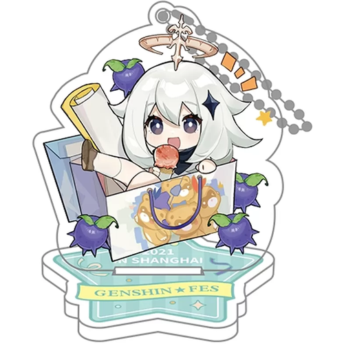 Фигурка miHoYo Genshin Fes Chibi Character Standee Strap Paimon, 6.1 см акриловая фигурка genshin impact геншин импакт character standee paimon 6972957482854