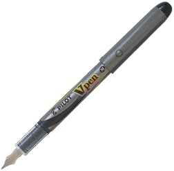 PILOT Ручка перьевая V-Pen Silver, M (SVP-4M), SVP-4M-B, черный цвет чернил, 1 шт.