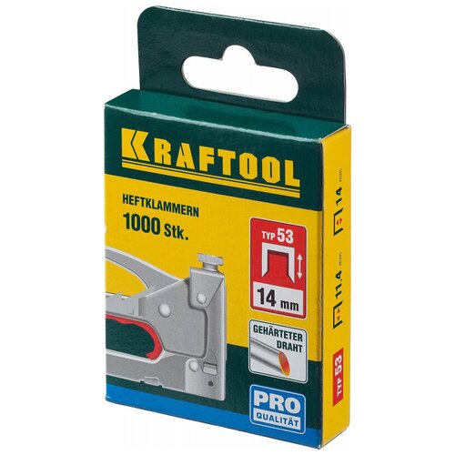 Скобы Kraftool для степлера, 31670-14, 14 мм, 1000 шт.