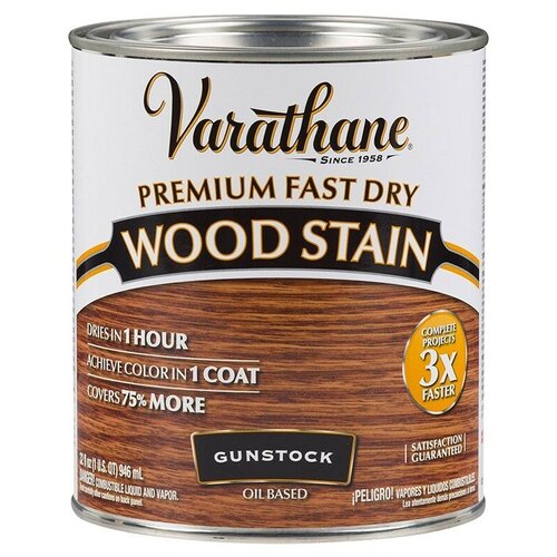 Varathane Premium Fast Dry Wood Stain тонирующее прозрачное масло для дерева (дуб гансток, 0,946 л)