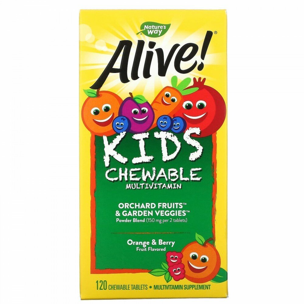 Таблетки Nature's Way Alive! Kids chewable multivitamin, 120 шт. - фотография № 6