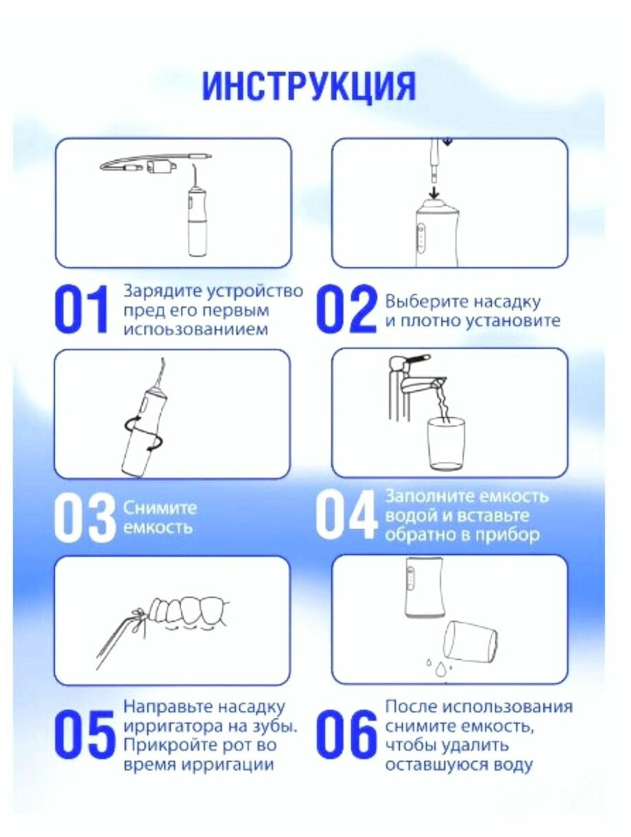 Портативный ирригатор для полости рта PPS PLUSE - фотография № 7