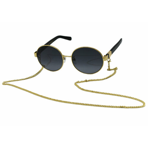Солнцезащитные очки MARC JACOBS, круглые, с защитой от УФ, для женщин, золотой
