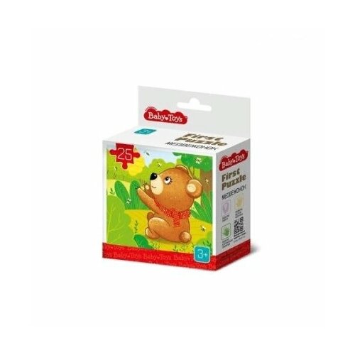 Пазл First Puzzle Медвежонок (25 элементов) Baby Toys пазл first puzzle котик 16 элементов baby toys