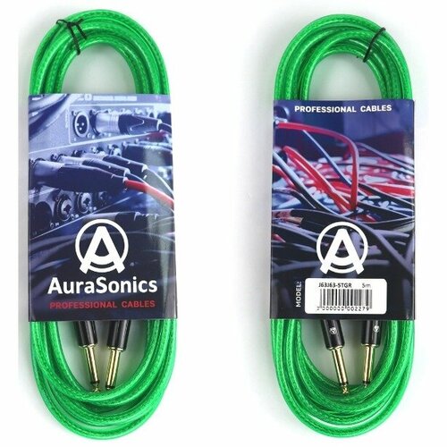 Кабель аудио 1xJack - 1xJack AuraSonics J63J63-5TGR 5.0m кабель гитарный 5м esp ec c 26