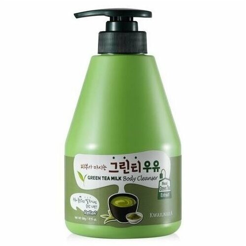 лосьон для тела с ароматом зеленого чая kwailnara green tea milk body lotion 560 мл welcos 8803348049562 Гель для душа с ароматом зеленого чая Kwailnara Green Tea Milk Body Cleanser 560 мл, Welcos, 8803348049555