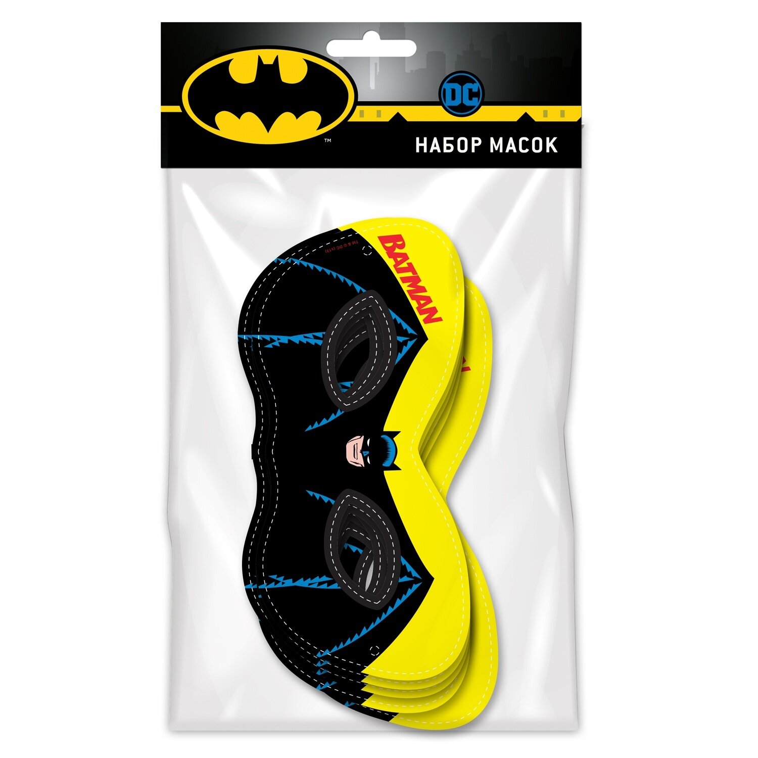 Набор детских масок ND Play Batman, 6 шт, в пакете (280565)