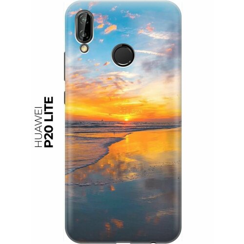 RE: PA Накладка Transparent для Huawei P20 Lite с принтом Закат на пляже