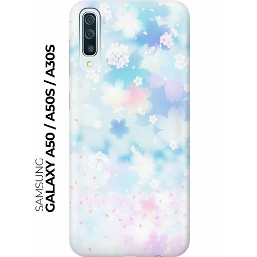 re pa накладка transparent для samsung galaxy a50 a50s a30s с принтом сине розовые краски RE: PA Накладка Transparent для Samsung Galaxy A50 / A50s / A30s с принтом Цветение сакуры