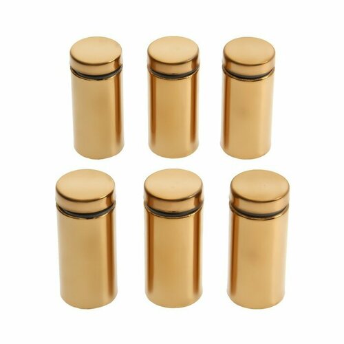 Дистанционный держатель для табличек 19х40 мм цвет золото набор 6 шт 673₽