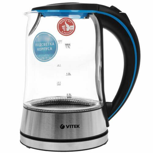 Электрочайник Vitek VT-7028 серебристый 322300₽