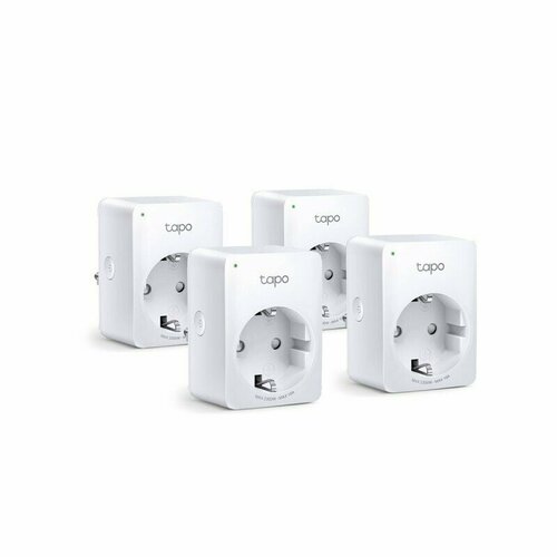 Сетевое оборудование TP-Link Tapo P100(4-pack) Умная мини Wi-Fi розетка, 4 шт.