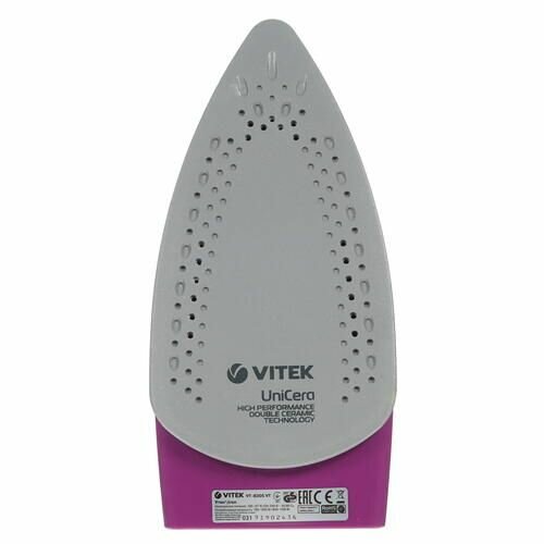 утюг дорожный VITEK VT-8305 1000Вт складная ручка фиолетовый - фото №17