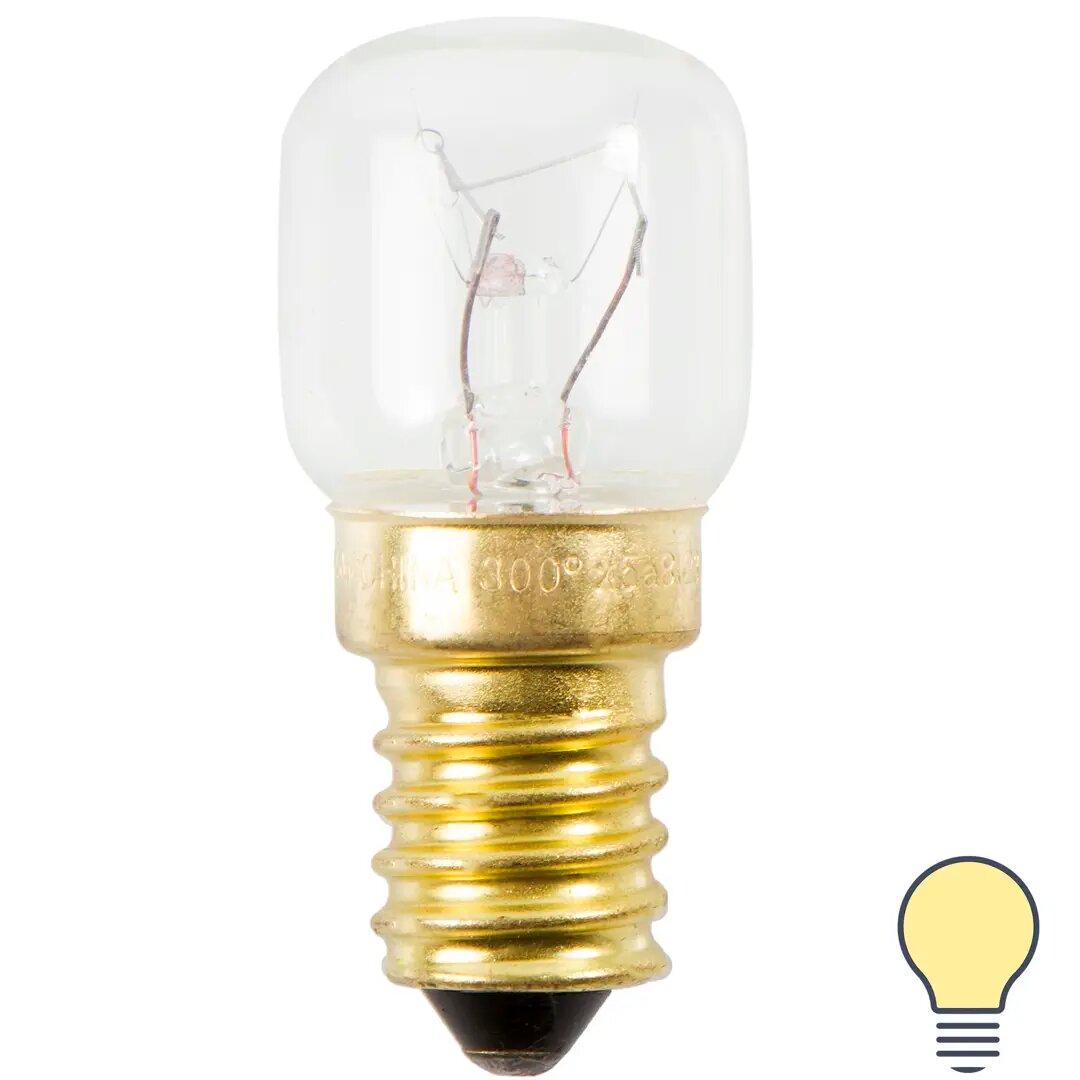 фото Лампа накаливания для духовки Osram трубчатая E14 15 Вт свет тёплый белый