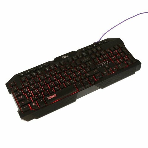 Клавиатура Qumo Fallen 2 K56, игровая, проводная, мембранная, 114 клавиш, USB, подсв, чёрная мышь проводная игровая qumo onyx