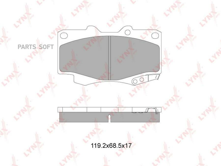 LYNXAUTO BD-7606 Колодки тормозные дисковые | перед |